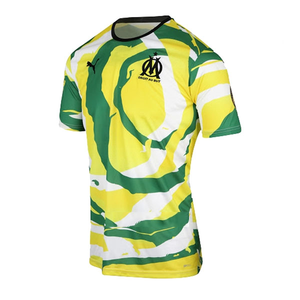 Tailandia Camiseta Marsella OM Africa 2021 2022 Blanco Amarillo Verde